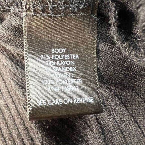 Torrid Top Flutter Sleeve Ruffle Ribbed Blouse Office Black Plus Size 4X - Picture 5 of 8